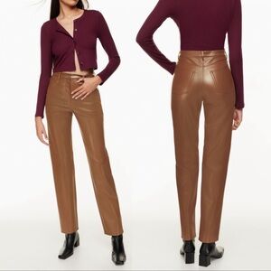Aritzia Wilfred The Melina Faux Leather Pant sz 2